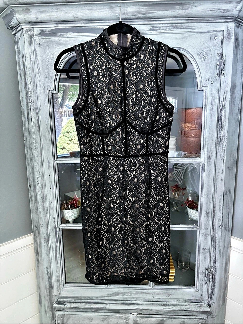 Black Lace Midi Dress Like New